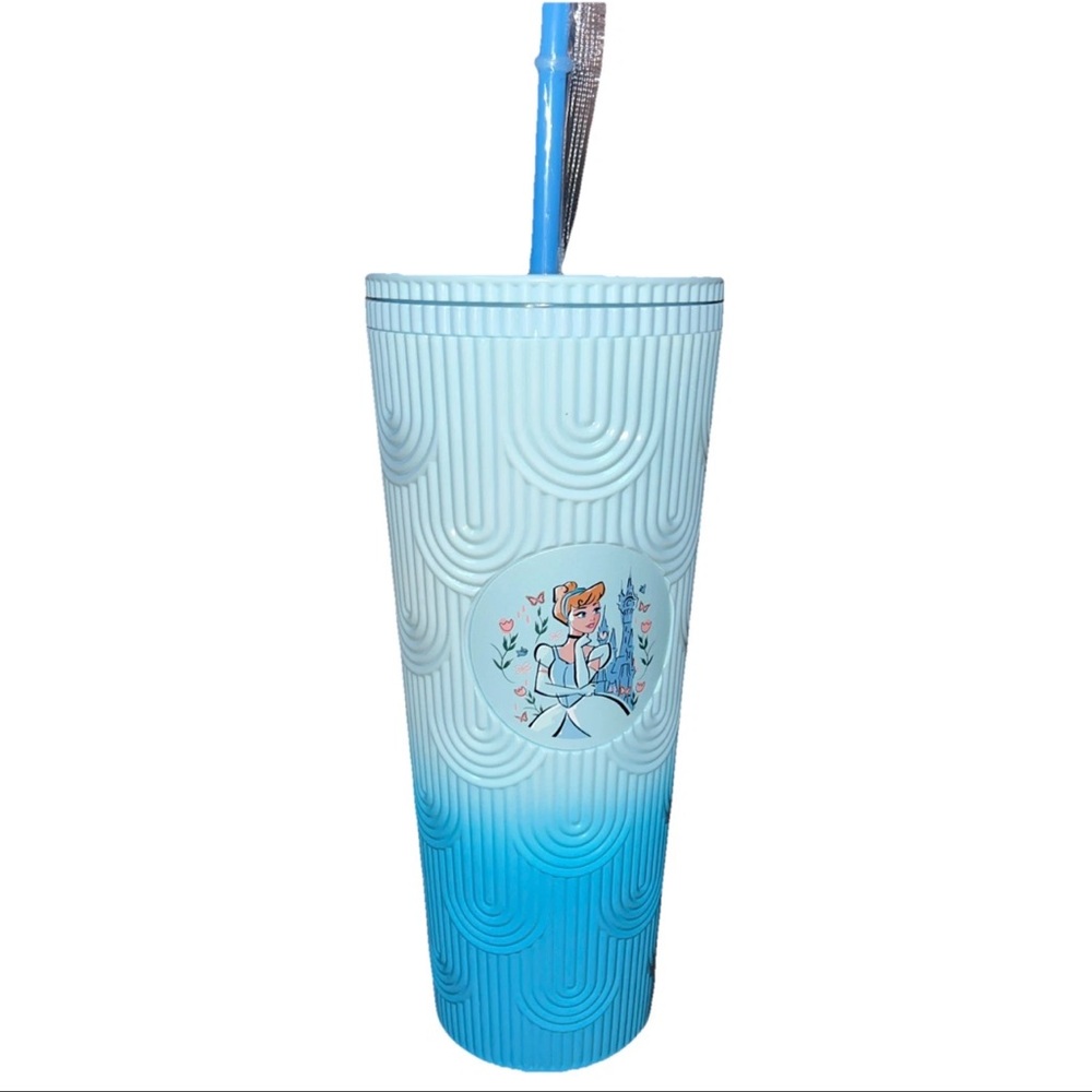 Travel/ Tumbler Disney Princess CINDERELLA Tumbler 24oz with straw New